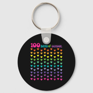 100th Day Of School Teacher Kids 100 Days Math Num Keychain