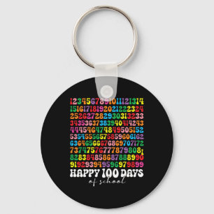 100th Day Of School Teacher Kids 100 Days Math Num Keychain