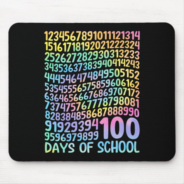 100th Day Of School Teacher Kids 100 Days Math Num Mouse Pad (Front)
