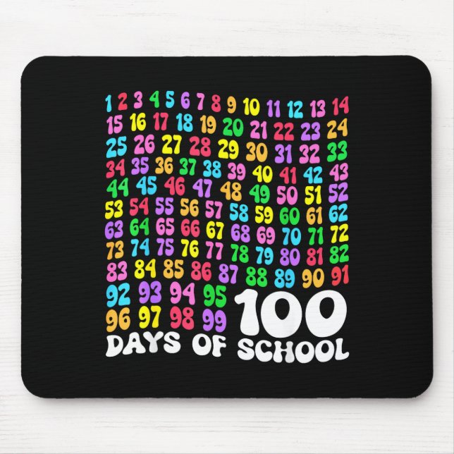 100th Day Of School Teacher Kids 100 Days Math Num Mouse Pad (Front)