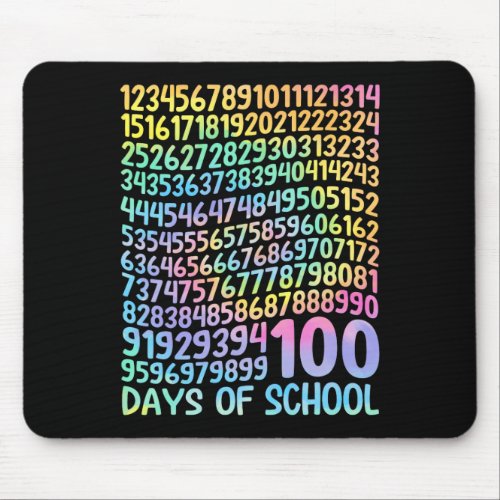 100th Day Of School Teacher Kids 100 Days Math Num Mouse Pad