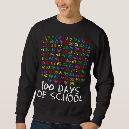 100th Day Of School Teacher Kids 100 Days Math Num Sweatshirt