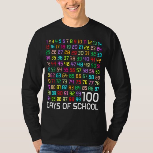 100th Day of School Teacher Kids 100 Days Math Num T_Shirt
