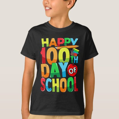 100th Day Of School Teacher Kids Child Happy 100 D T_Shirt