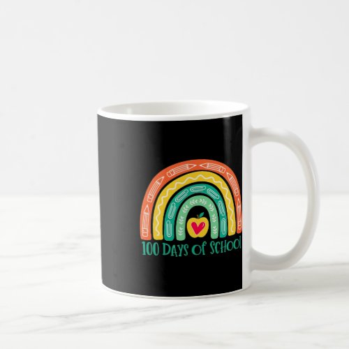 100th Day Of School Teacher Rainbow _ 100 Days Sma Coffee Mug