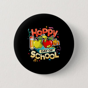 100th Day Of School Teacher Rainbow 100 Days Smart Button