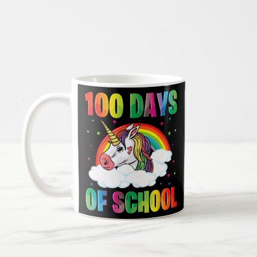 100th Day Of School Teacher Unicorn Kids 100 Days  Coffee Mug