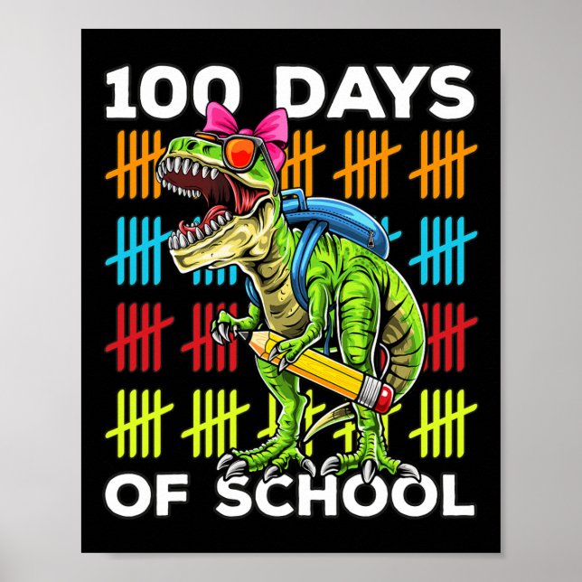 100th Day Of School Teachers 100 Days 3  Poster (Front)