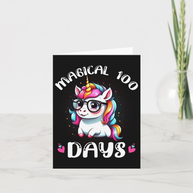 100th Day Of School Teachers Kids Child Happy 100  Card (Front)