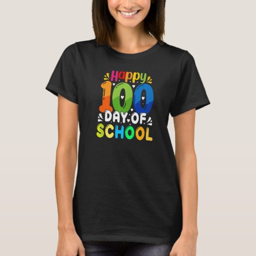 100th Day of School Teachers Kids Child Happy 100  T_Shirt