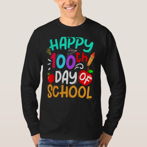 100th Day Of School Teachers Kids Child Happy 100  T_Shirt