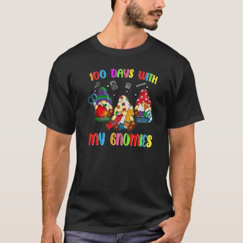 100th Day Of School Teachers Three Gnomes Virtual T_Shirt