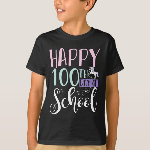 100th Day Of School Unicorn 100 Days Of School  T_Shirt