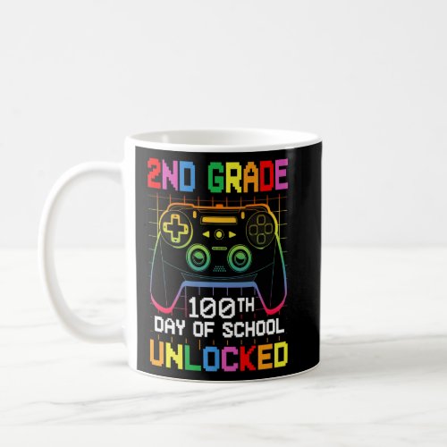 100th day Of School Unlocked 2nd Grade Gamer Video Coffee Mug