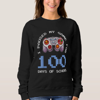 100th Day Of School Video Controller Gamer Sweatshirt
