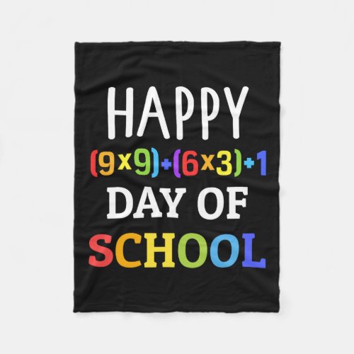 100th Day Of School With Math Formula For 100 Days Fleece Blanket