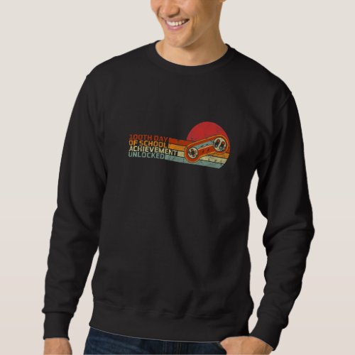 100th Day School Achievement Unlocked Student Game Sweatshirt