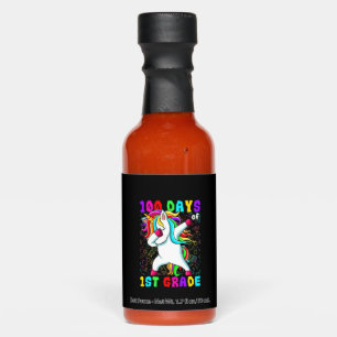 100th Day School Unicorn 100 Days of 1st Grade Sch Hot Sauces