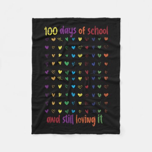 100th Day Student Girls Kids Gift 100 Days Of Scho Fleece Blanket