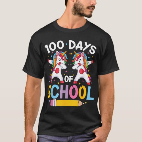 100th Day Teacher Kids Costume Unicorn 100 Days Of T_Shirt