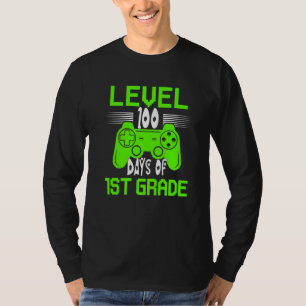 100th day video gamer 100 days of 1st grade unlock T-Shirt