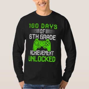 100th day video gamer 100 days of 6th grade unlock T-Shirt