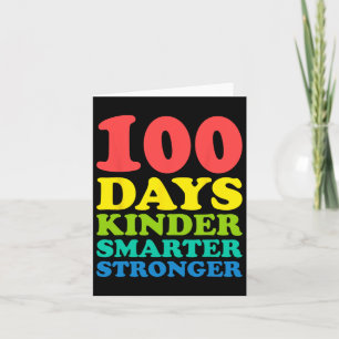 100th Days Of School 100 Days Smarter Stronger Tea Card
