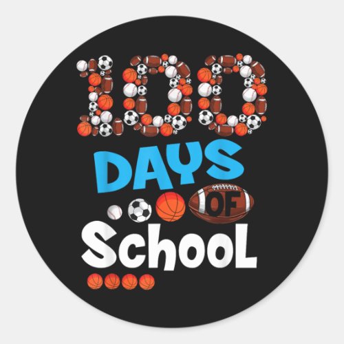 100th Days Of School Classic Round Sticker