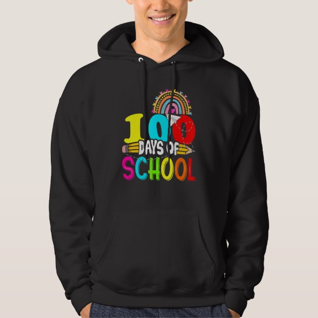 100th Days of School Teacher Kids - 100 Days Smart Hoodie (Front)