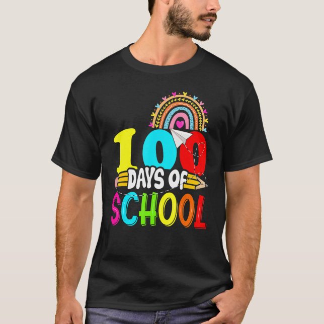 100th Days of School Teacher Kids - 100 Days Smart T-Shirt (Front)