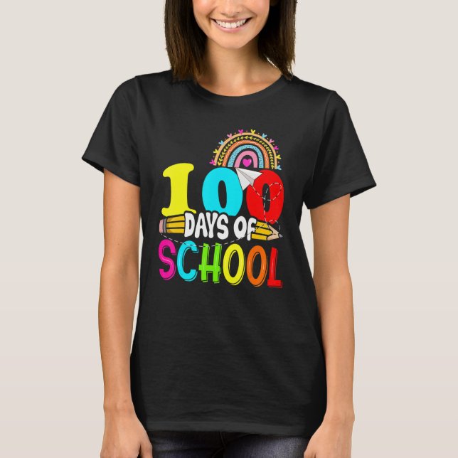 100th Days of School Teacher Kids - 100 Days Smart T-Shirt (Front)