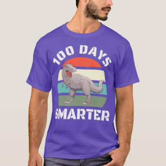 100th Days Smarter Dinosaur Funny Gift For Student T-Shirt