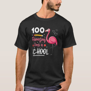 100th Flamazing days of school Animal Flamingo Kid T-Shirt