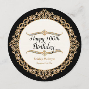 100th Happy Birthday Party Celebration Invite
