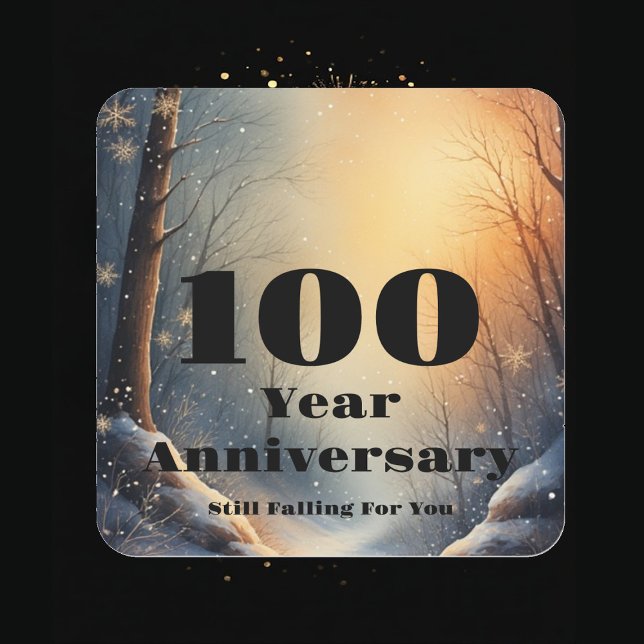 100th Year Anniversary Still Falling For You Bond Square Sticker (100th Year Anniversary Still Falling For You Bond Square Sticker)
