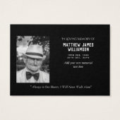 100x FOOTPRINTS in SAND Memorial Prayer PHOTO CARD (Back)