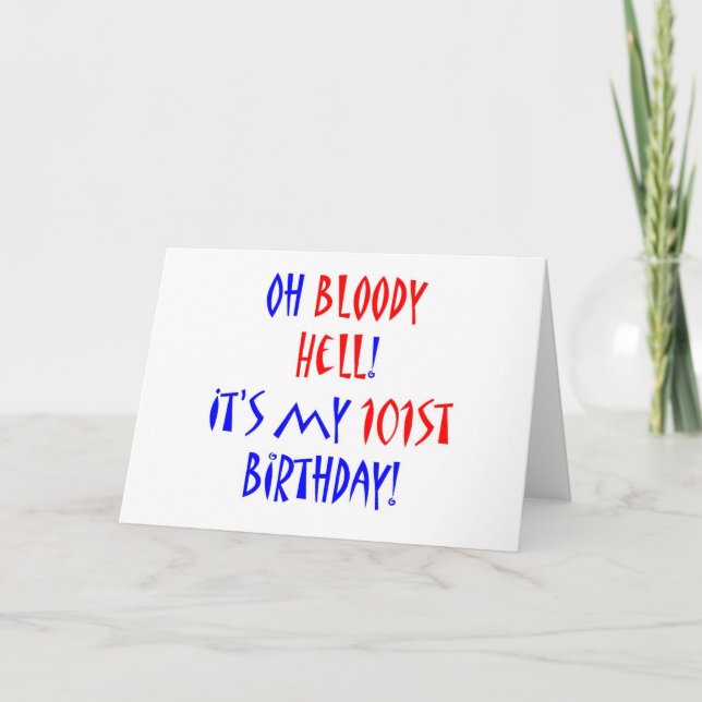 101 Bloody Hell Card (Front)