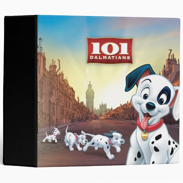 101 Dalmatian Patches Wagging his Tail 3 Ring Binder (Front/Spine)