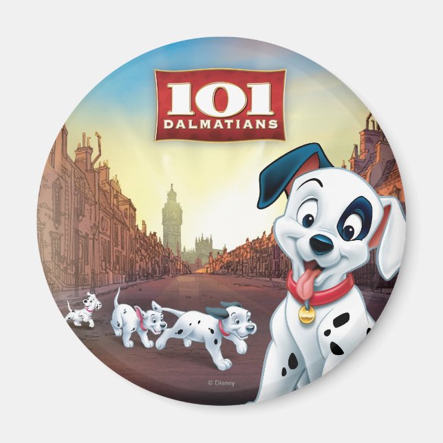 101 Dalmatian Patches Wagging his Tail Magnet (Front)
