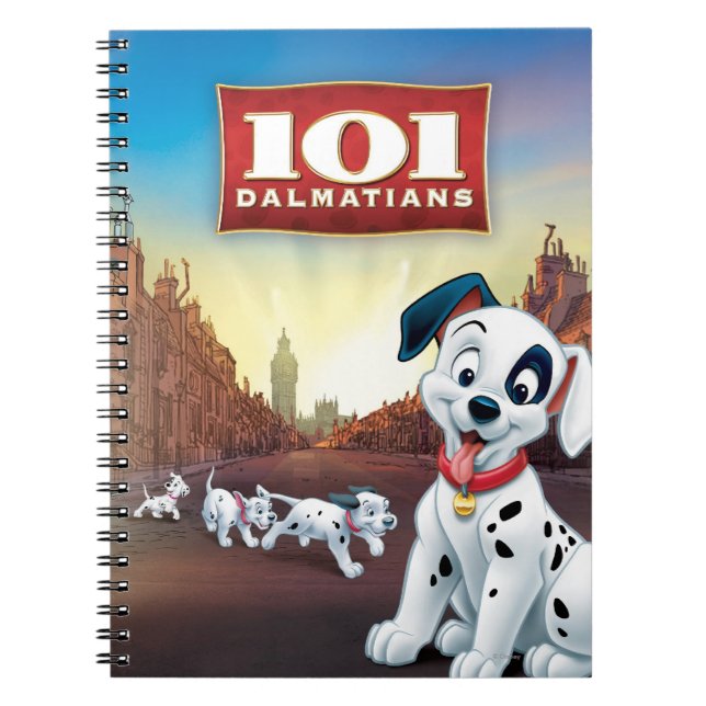 101 Dalmatian Patches Wagging his Tail Notebook (Front)