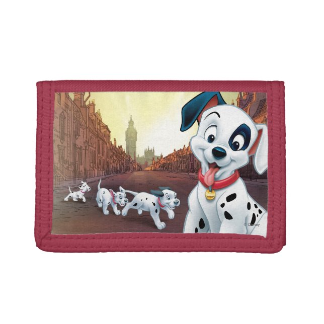 101 Dalmatian Patches Wagging his Tail Tri-fold Wallet (Front)