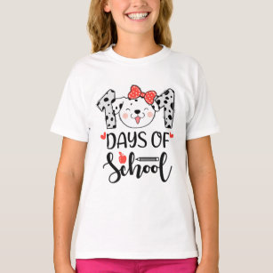 Happy 101 Days Of School Vintage T Shirt, Cute 101 Dalmatian Shirt Short  Sleeve