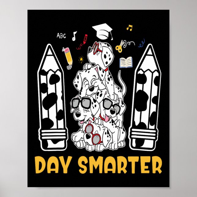 101 Days Of School Dalmatian Dog 100 Days Of Kinde Poster (Front)