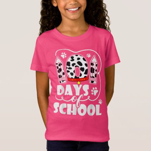 101 Days Of School Dalmatian Dog 100 Days Smarter T_Shirt