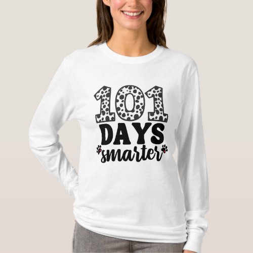 101 Days of School Dalmatian Dog Funny  T_Shirt