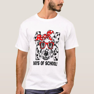 101 Days Of School Dalmatian Dog 100 Days Smarter Teacher Kids Long Sleeve  Shirt