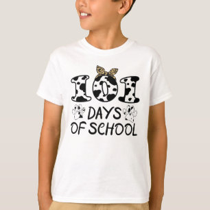 101 Days Of School Dalmatian Leopard Dog Dalmation T-Shirt