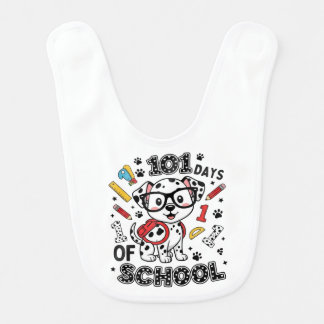 101 Days of School Dalmatian Puppy Baby Bib
