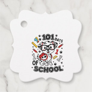101 Days of School Dalmatian Puppy Favor Tags