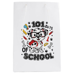 101 Days of School Dalmatian Puppy Medium Gift Bag